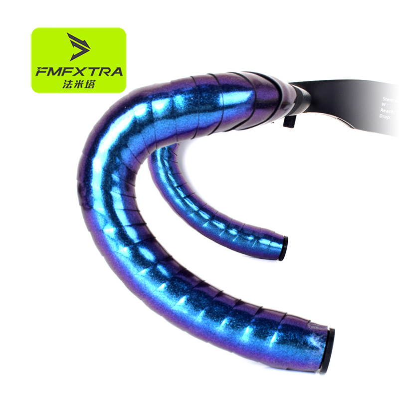 公路自行车把带反光夜手把缠带渐变炫彩变色死飞单车防滑绑带骑行