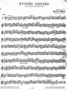 3.穆勒30首《变奏曲练习曲》Marcel Mule Etudes Variees