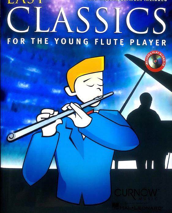 长笛50曲谱 伴奏 初级古典 (12首)easy classics康康舞曲斗牛士之