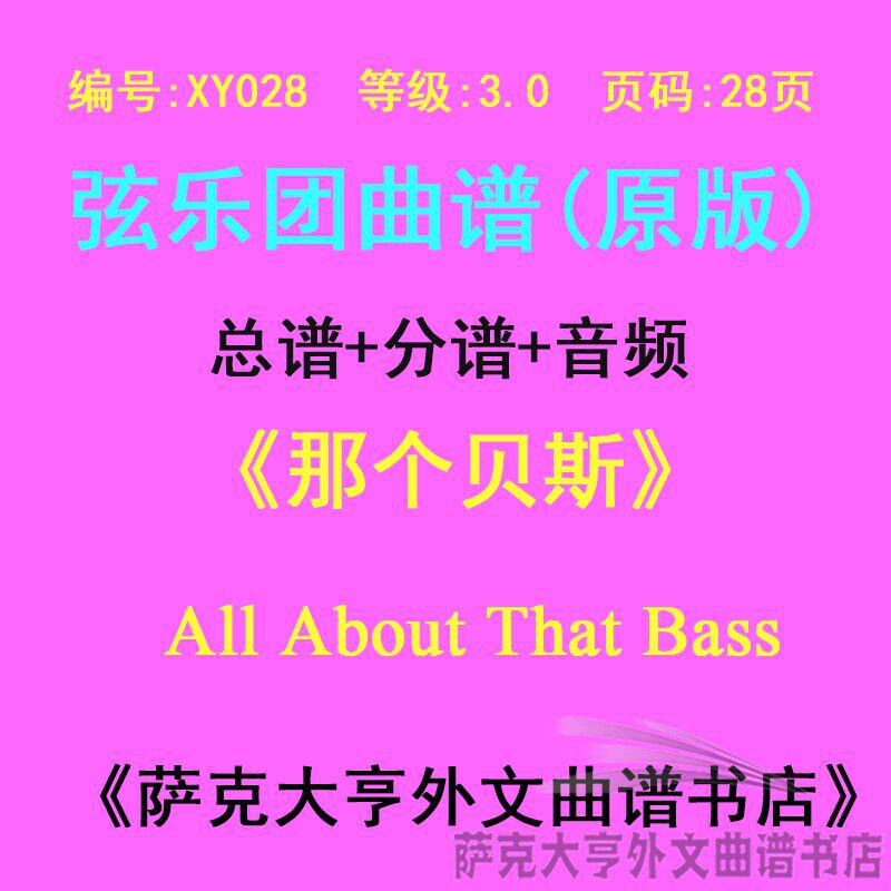 3.0级那个贝斯弦乐合奏总谱