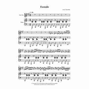 萨克斯乐谱 角鲨（带钢伴谱）皮亚佐拉：Escualo-Astor Piazzolla