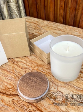 MUJI新品磨砂玻璃瓶装香薰蜡烛200g明媚新绿旅行午夜植物蜡