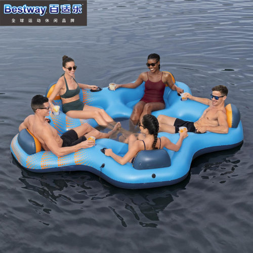 原装正品Bestway五人浮岛躺椅水上浮排浮床漂浮休息水排游泳43842