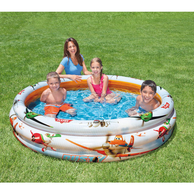 原装正品INTEX卡通三环充气游泳池儿童海洋球池沙池钓鱼池58425