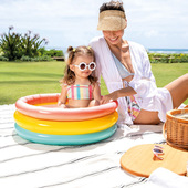 原装 INTEX荧光充气婴儿戏水池游泳池浴池沙池海洋球池57107 正品