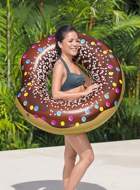 正品Bestway成人甜甜圈救生圈游泳浮圈腋下圈36118 直径107cm