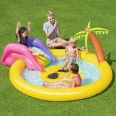 正品 Bestway充气海洋球池婴幼儿童戏水池游泳池加厚钓鱼沙池53071