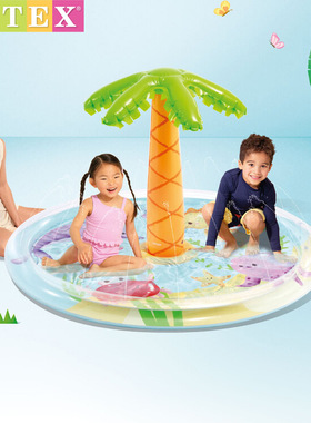 原装正品INTEX椰树喷水充气游泳池戏水池婴儿沙池海洋球池56433