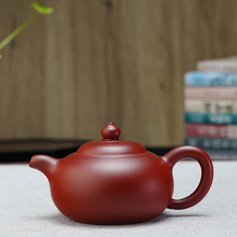 子冶 110cc玉乳壶原矿大红袍宜兴紫砂壶名家纯全手工茶具球孔套组