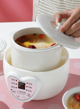 燕窝礼品全自动预约电炖锅宝宝BB燕窝机迷你煲汤锅陶瓷电炖盅白瓷