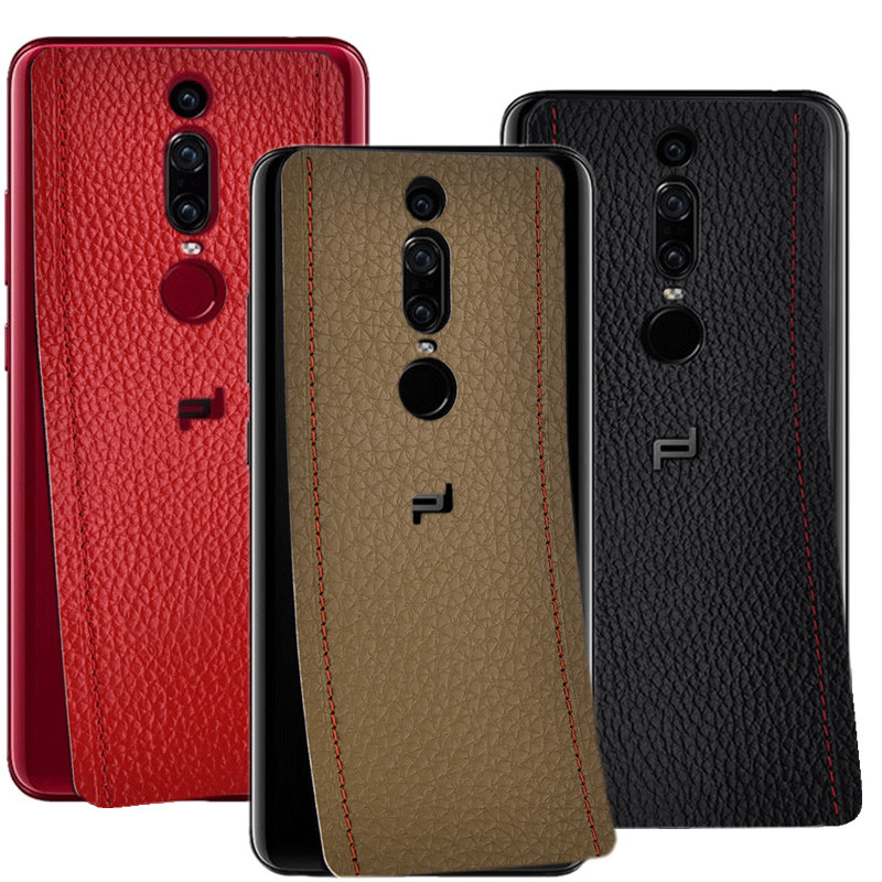 适用于华为maters保时捷手机壳男真皮maters后贴皮个性创意后盖膜电池