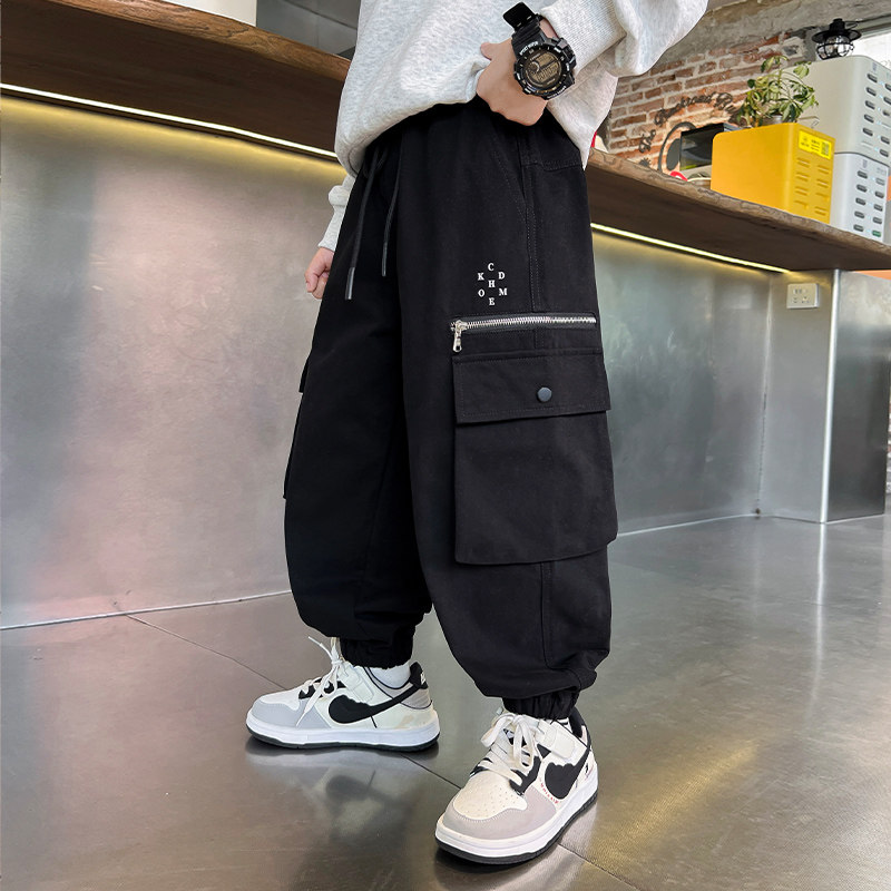 男童工装裤春秋款2026新款儿童装春季痞帅直筒阔腿裤子大男孩春装,童装/婴儿装/亲子装,裤子,淘宝优惠券,粉丝福利购,淘宝优惠卷