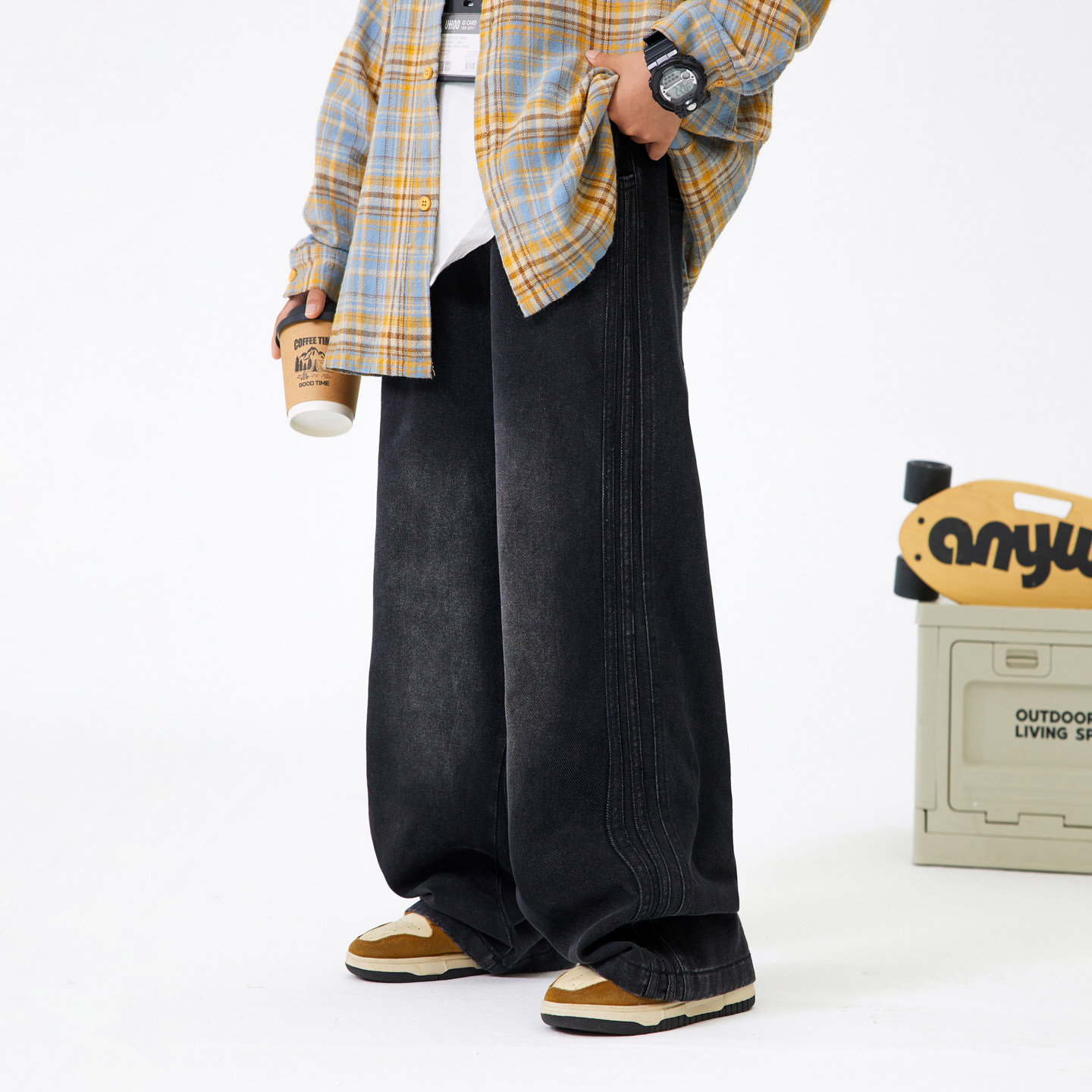 男童牛仔裤春秋款2026新款儿童炸街春装裤子中大童春季宽松长裤潮