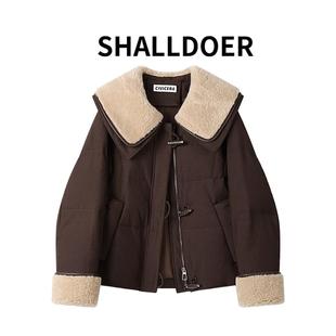 2025冬季新款双层娃娃领羽绒棉服女轻薄短款时尚洋气保暖棉衣外套