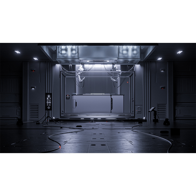 c4d工程科幻科技感实验室场景灯光工业风电商数码场景OC渲染三维