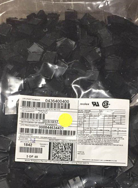 Molex连接器 43640-0400 436400400 胶壳3.0mm 原装现货 一个起拍