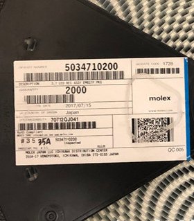 molex连接器 503471-0200 5034710200 针座2P 3.7MM间距 原装现货