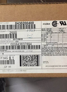 Molex连接器 43020-0400 430200400 胶壳4P 3.0mm现货 一件起拍