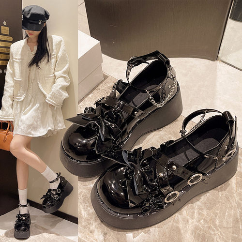 Autumn and winter retro small leather shoes for women, Mary