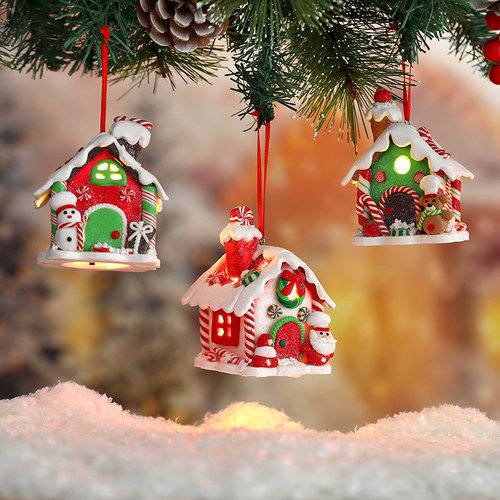 Christmas Gingerbread Small House Pendant Creative Xmas Tree