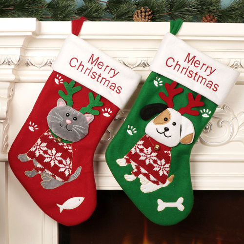Christmas  Cute cat and dog socks cartoon socks gift bags