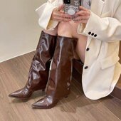 管靴女长筒骑士靴women high heel 网红欧美风裤 boots long