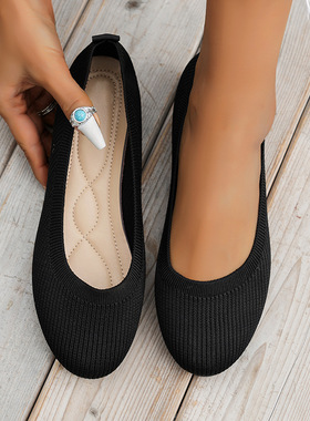 Women's flat shoes large round head shoes 圆头大码女式平底鞋