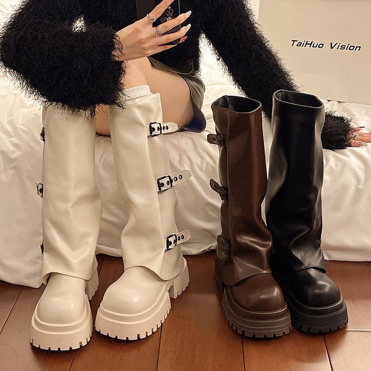 High top boots for women autumn winter, sleevele boots shoes