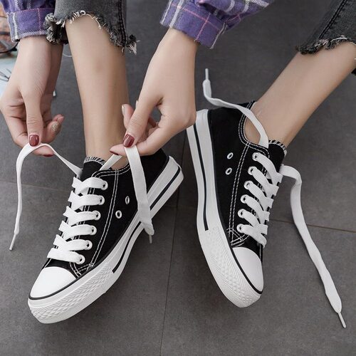 Canvas shoes, women's shoes, student white shoes, couple men