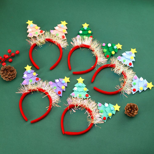 New Christmas tree shaped cloth headbands, buckles, headpie