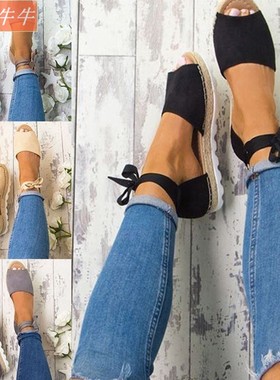 2018平底鞋大码凉鞋女Summer Women Flat Sandals Woman Shoes