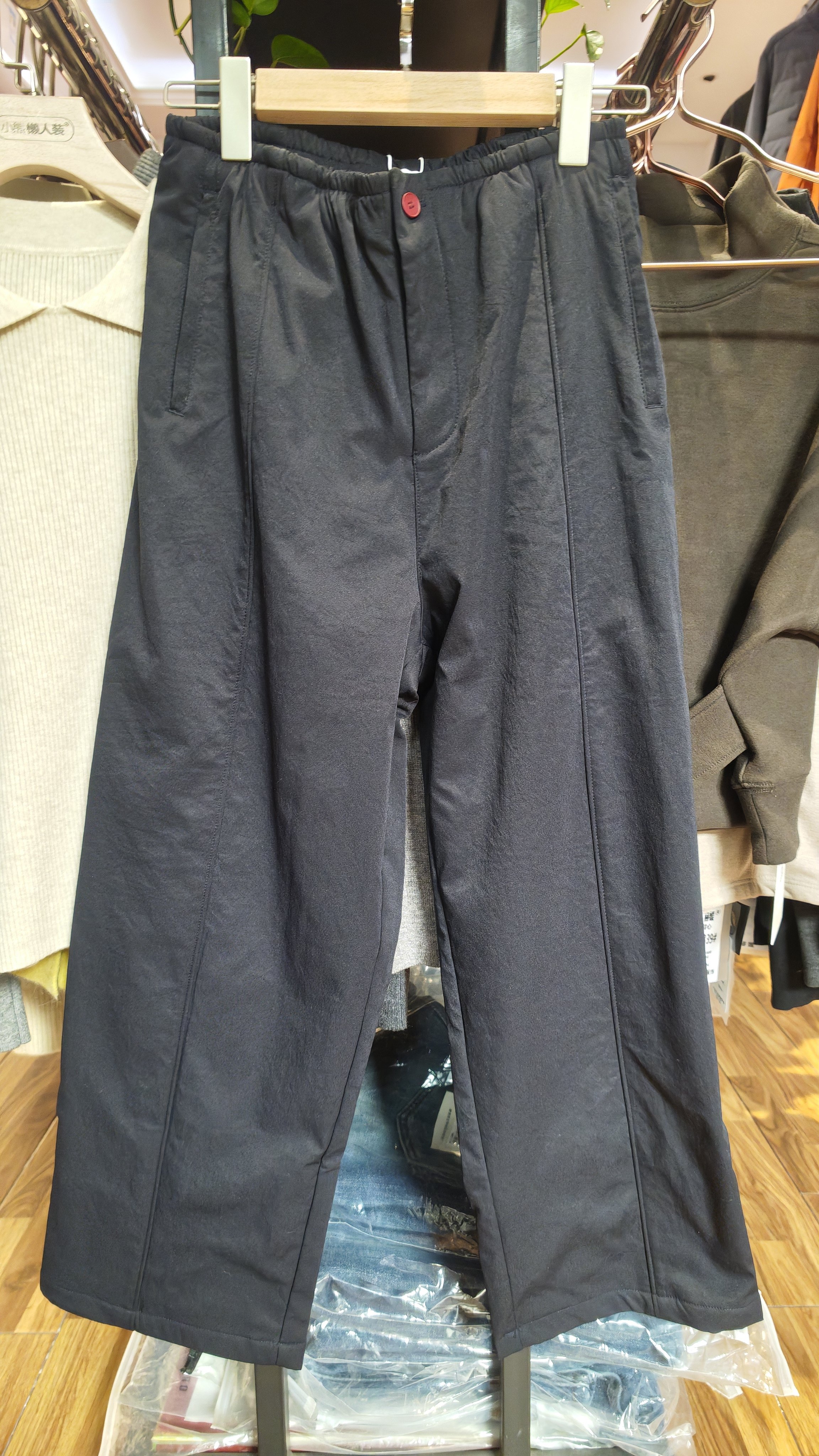 特价欧货简谜25001加绒25000休闲裤2025冬九分直女松紧烟管裤显瘦