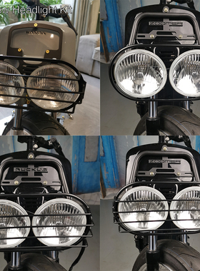 5英寸LED美版大灯ZOOMER本田祖玛RUCKUS NPS50头灯AF58踏板车改装
