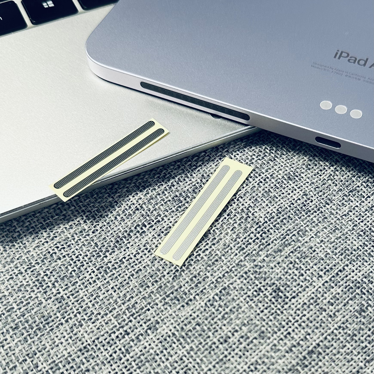 哈秋适用苹果iPadPro喇叭防尘网黑色银色电镀贴纸ipadAir扬声器防尘贴片金属质感ipadmini音量孔保护贴扩音贴
