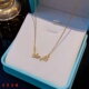 18K金love吊坠项链女高级轻奢小众锁骨链配饰颈链送女友节日礼物