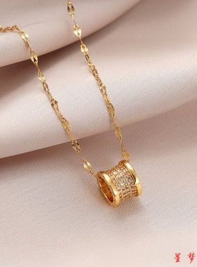 【不掉色】18K金色小蛮腰项链女