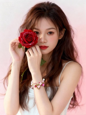 石秀堂原创设计天然芙蓉石手链爱心单圈手串礼物【带鉴定证书】