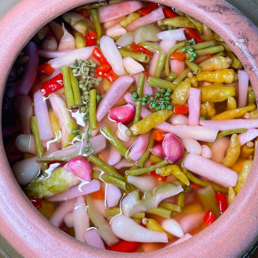 森牛家四川传统农家自制老坛泡菜酸辣什锦泡萝卜开胃下饭220g*4袋