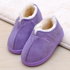 Chaussons enfants en suède pour hiver - semelle tendon - Ref 1007401 Image 7