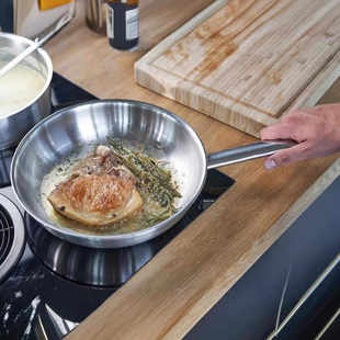 德国进口双立人Pro系列不锈钢厨具锅具平底锅煎锅长柄炒锅