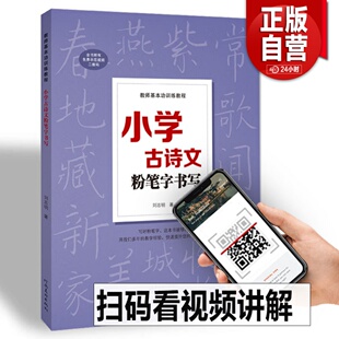 【小学古诗文粉笔字书写】教师基本功训练教程 中小学教师师范院校学生老师成人高中黑板报练字楷书技能大全技法 练习教师书粉笔字
