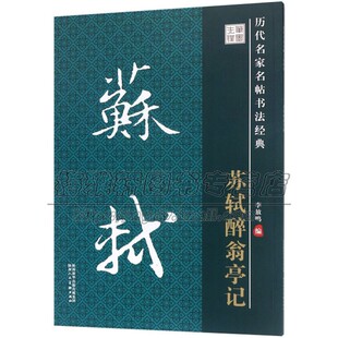 社 中国传统历史文化知识毛笔书法理论字帖楷书教程篆刻碑帖练习赏析临习范本艺术陕西人美出版 历代名家名帖书法经典 苏轼醉翁亭记