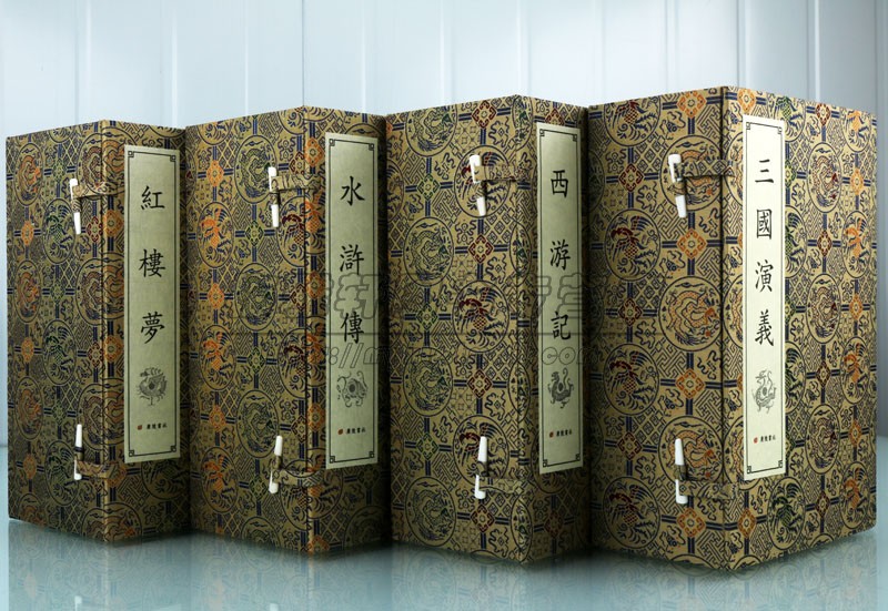 正版线装本四大名著水浒传红楼梦三国演义西游记4函36册版画插画绣像版中国国学古典文学经典古籍宣纸线装国学图文珍藏版古籍书籍