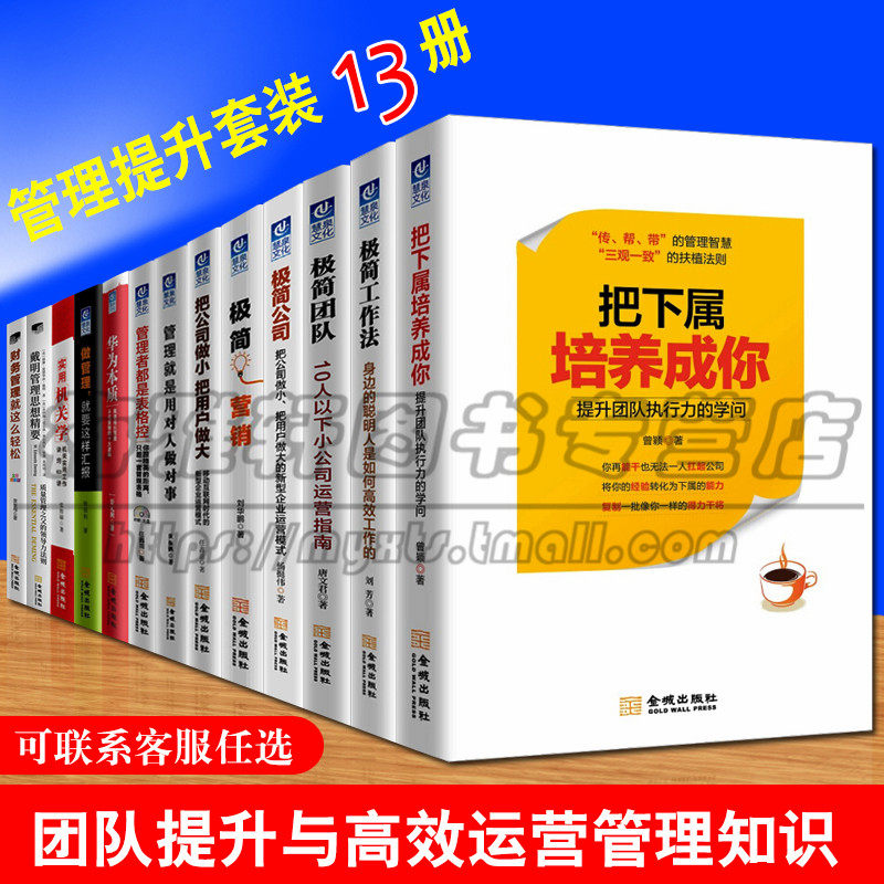 正版 管理类书籍 企业员工自我管理与培训 管理学 极简公司工作法团队营销 企业管理培训套装13册图书