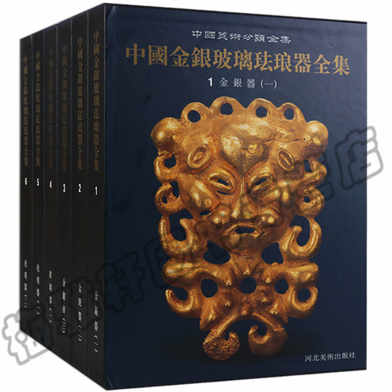 正版  中国金银玻璃珐琅器全集1-6卷 金银器珐琅器玻璃器的知识研究的书金银器卷金银器全集金银器考古收藏鉴定书籍