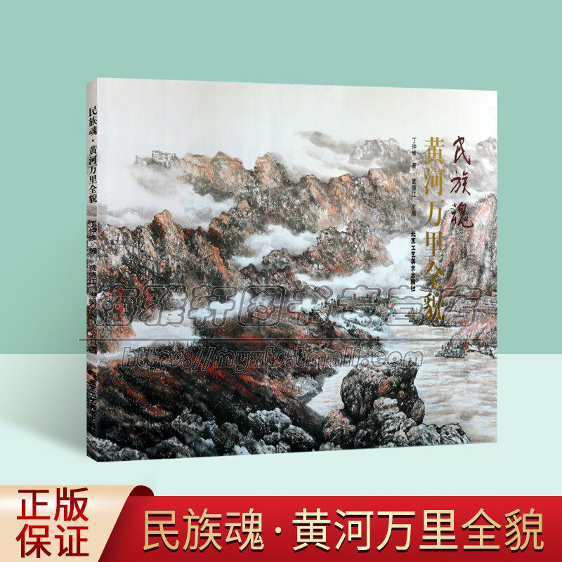 民族魂黄河万里全貌丁仲修山水画家画集8开中国现代山水画作品集名家