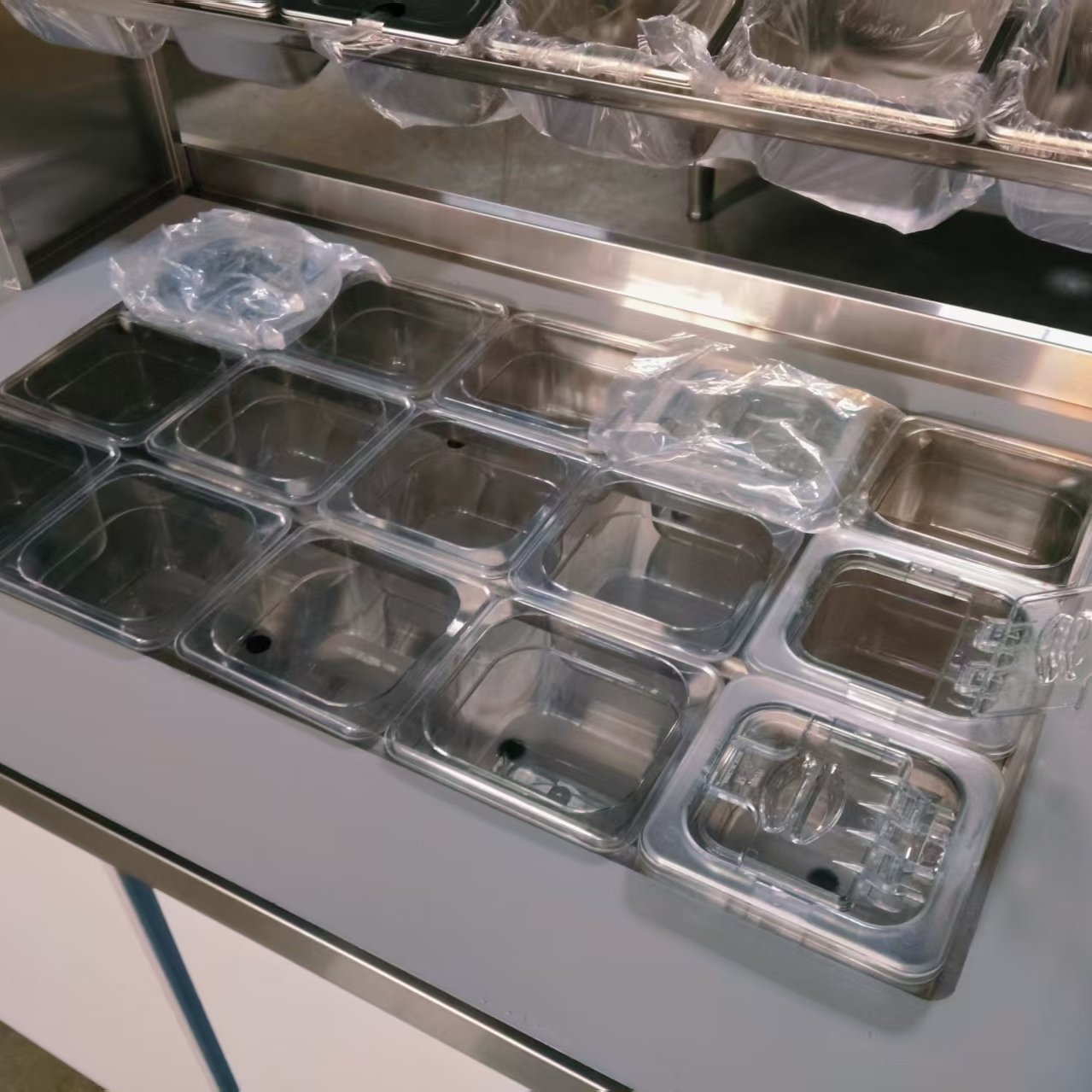 沙拉台商用开槽水果捞专用展示柜