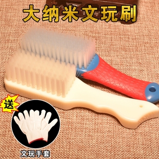 文玩刷子打底软硬纳米刷核桃猪鬃刷包浆挂瓷保养清理工具