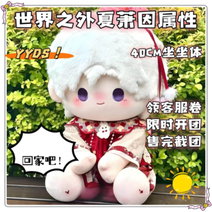 世界之外夏萧因属性夏建业40cm棉花娃娃毛绒玩偶可爱公仔礼物周边
