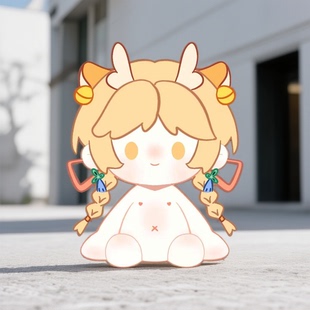 原创棉花娃娃40cm阿念属性毛绒玩偶超自然行动组周边可爱小黄抱枕